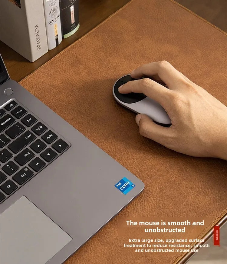 Retro PU Leather Mouse Pad Desk Mat