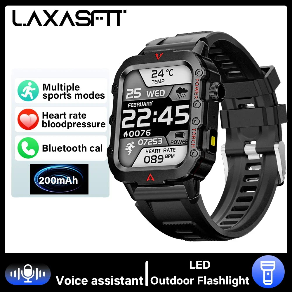 2024 LED Men’s Smartwatch – Bluetooth Call & Health Tracker