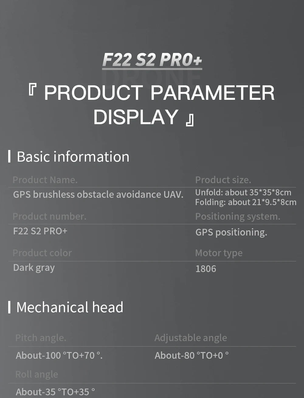 F22 S2 XR PRO+ 4K GPS Drone with Gimbal & Obstacle Avoidance