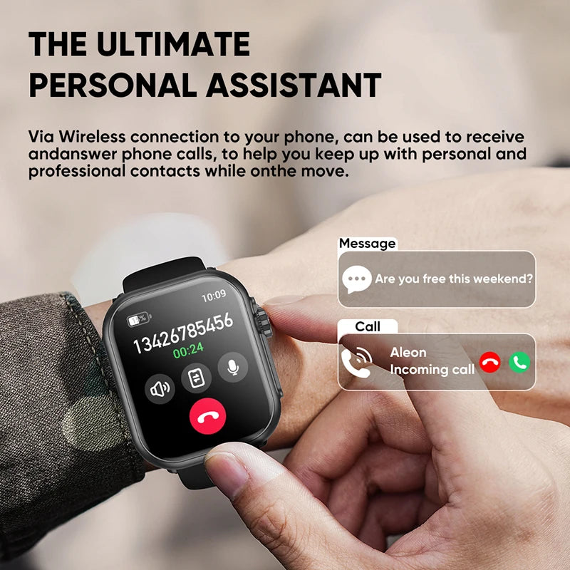Watch Ultra 2 SE – AMOLED Smartwatch with GPS, Bluetooth Call & 1000mAh Battery