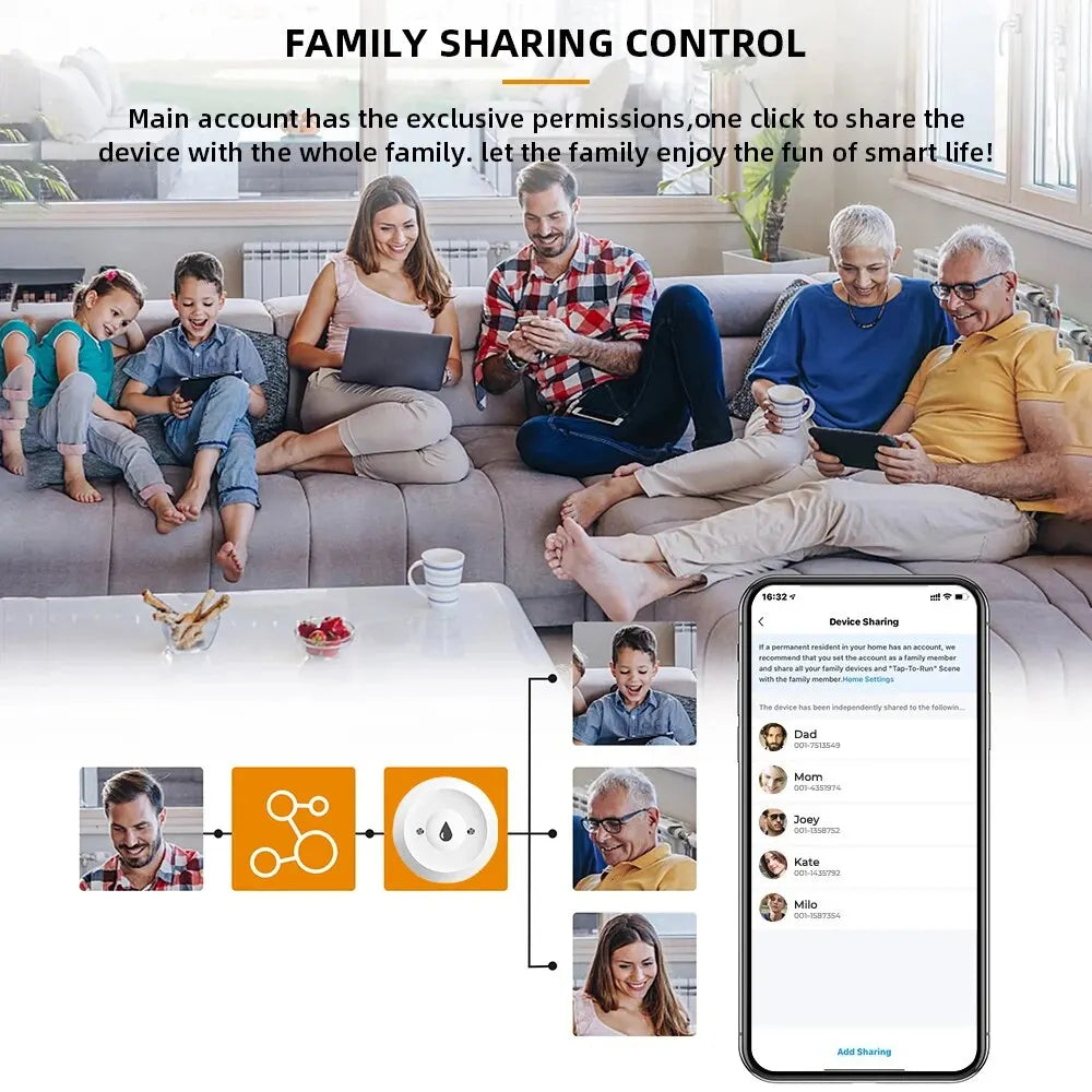 Tuya ZigBee Smart Water Leak Sensor with Alarm & App Control