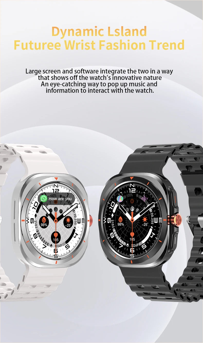 LAXASFIT GT7 Ultra – AMOLED Smartwatch with Bluetooth Calling & Fitness Tracking