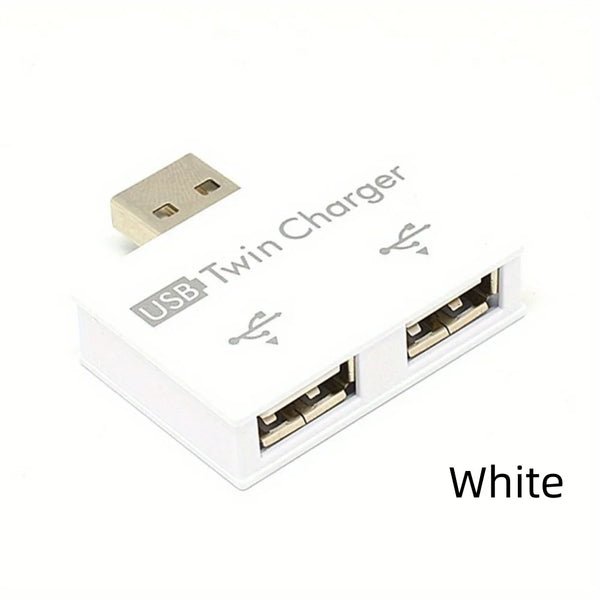 USB 2.0 Splitter – 1 Male to 2 Female Hub Adapter for Charging & Data