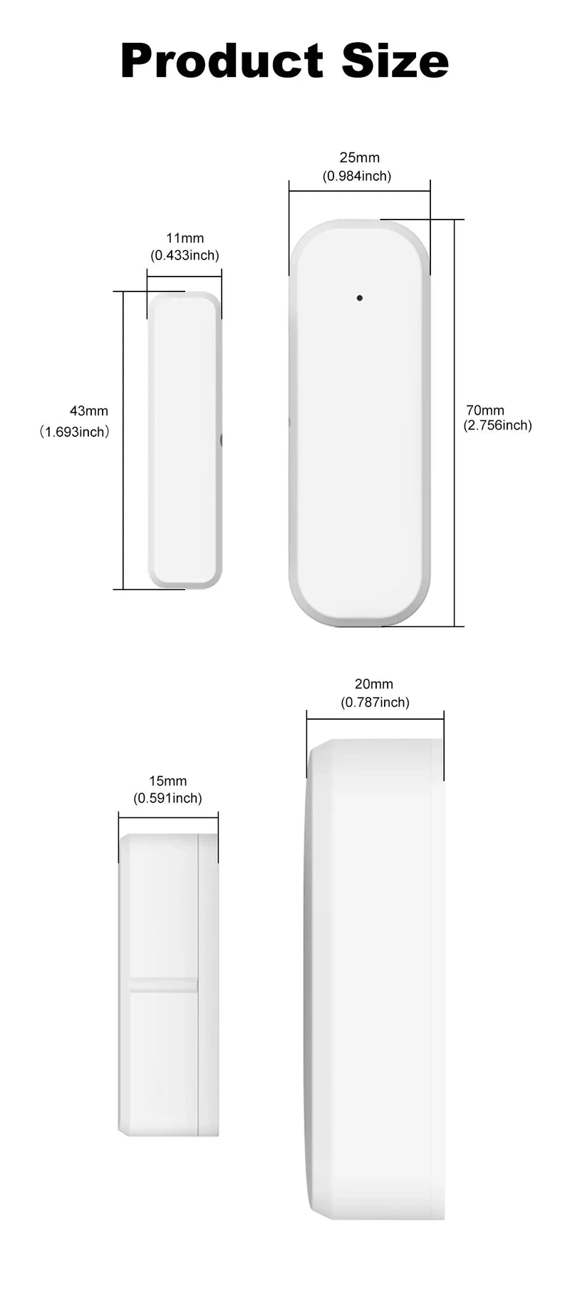 Tuya Zigbee Door & Window Sensor with Smart Home Security Alarm