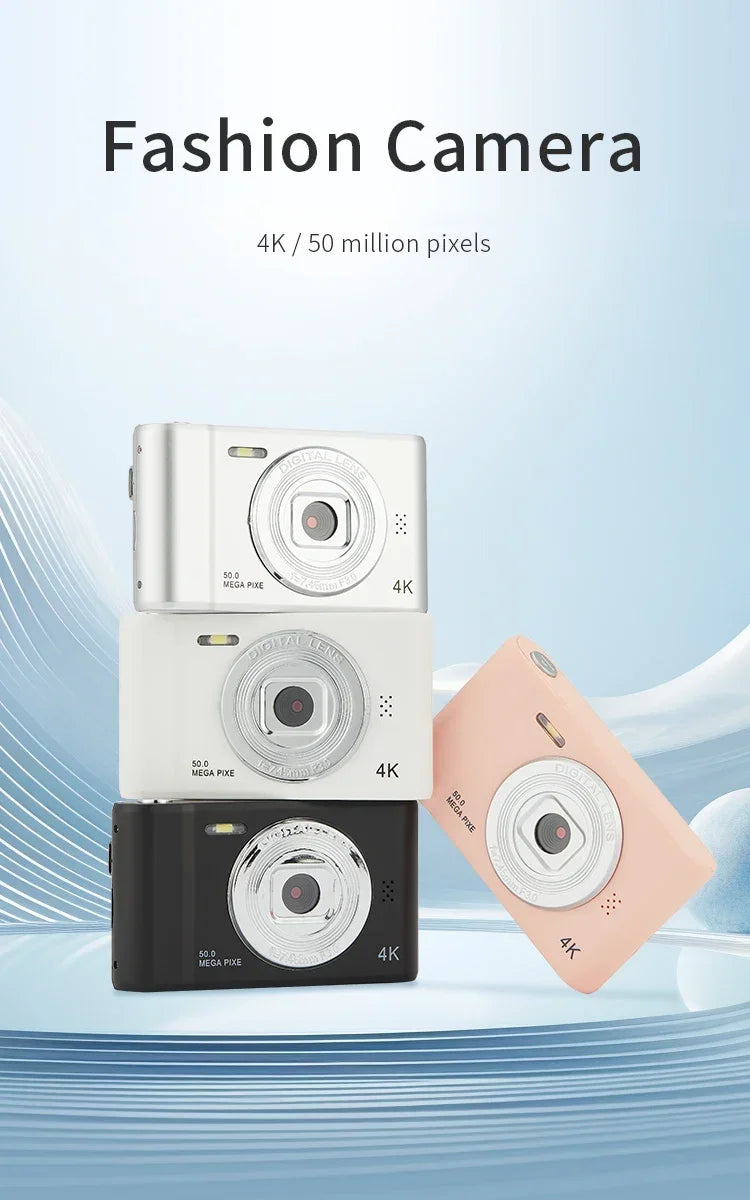 4K 50MP Travel Selfie Camera with Zoom