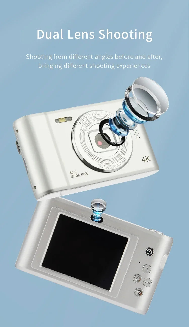 4K 50MP Travel Selfie Camera with Zoom