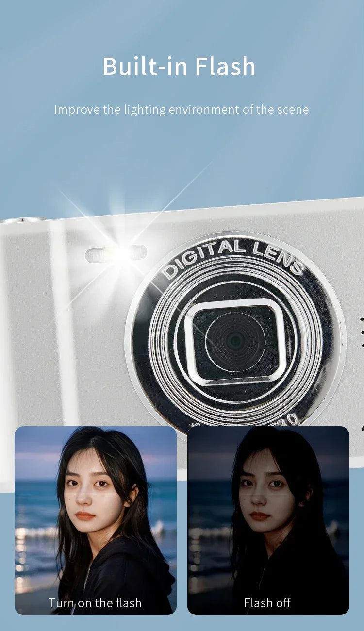 4K 50MP Travel Selfie Camera with Zoom
