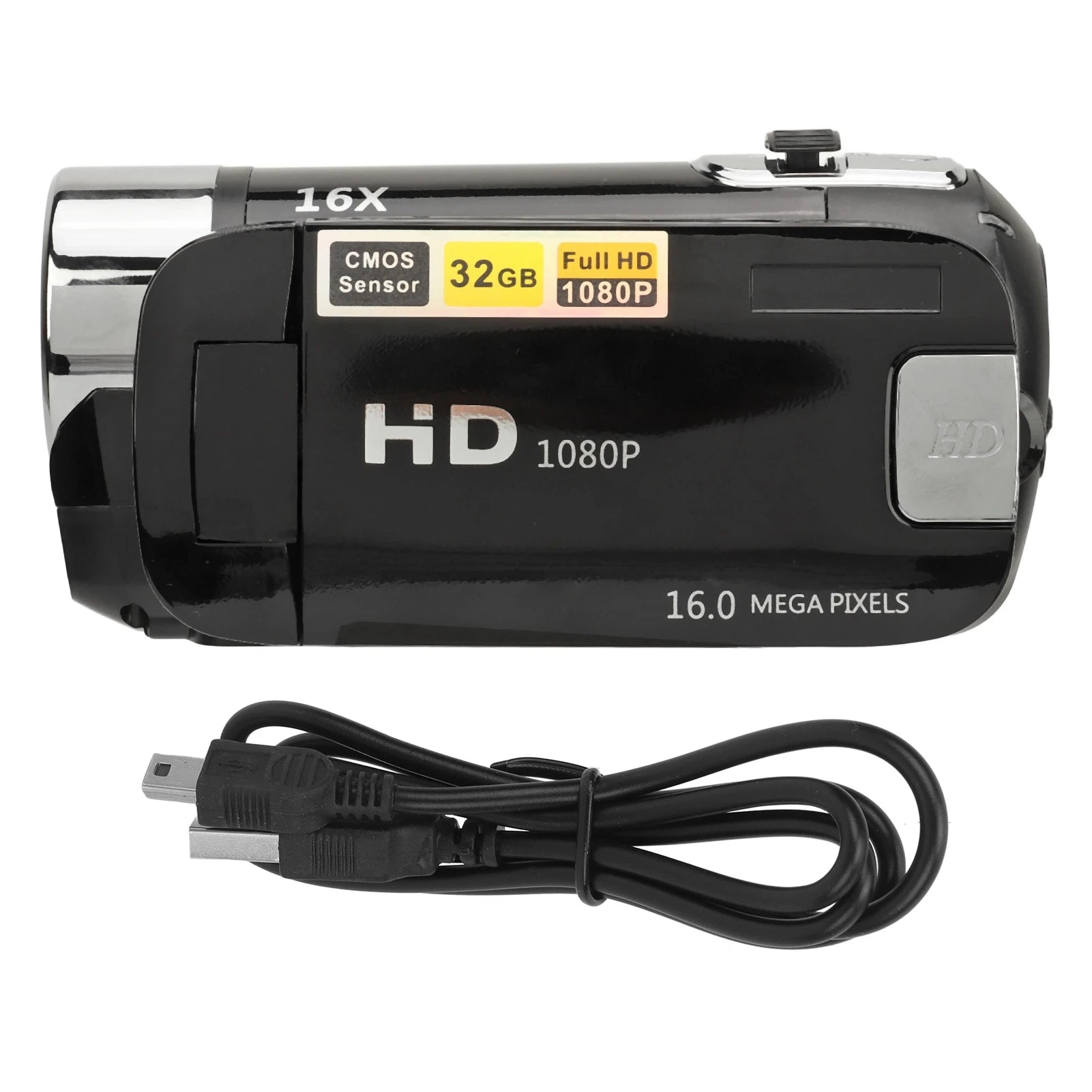 D90 1080P 16MP Digital Camera with 2.4" Rotatable Screen & 16X Zoom