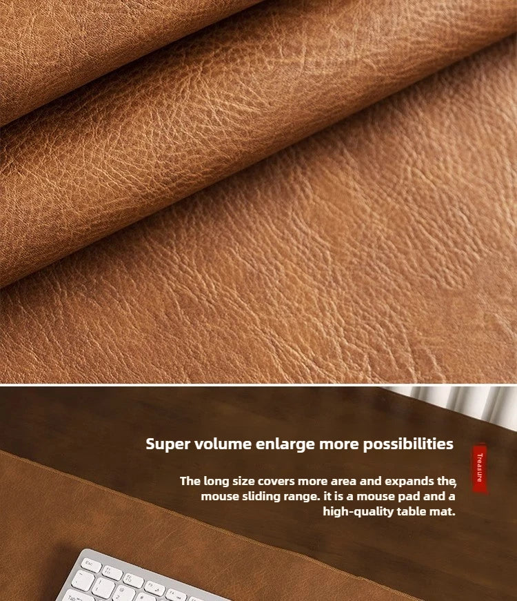 Retro PU Leather Mouse Pad Desk Mat