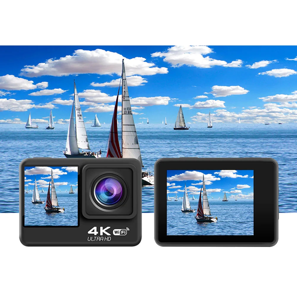 4K Dual Screen Waterproof Action Camera – 30FPS