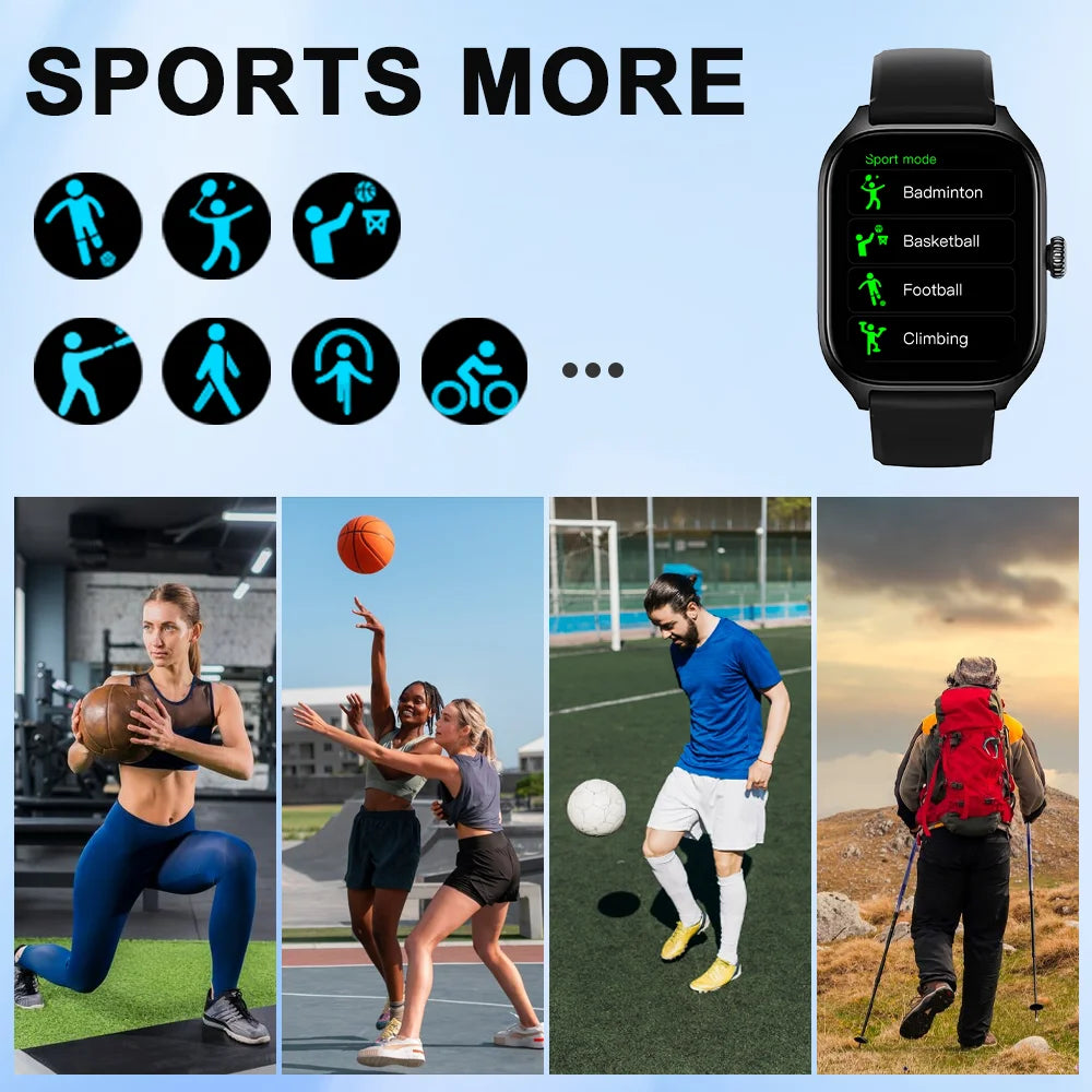 LAXASFIT H9 Smartwatch 2025 – Bluetooth Call & Health Monitor