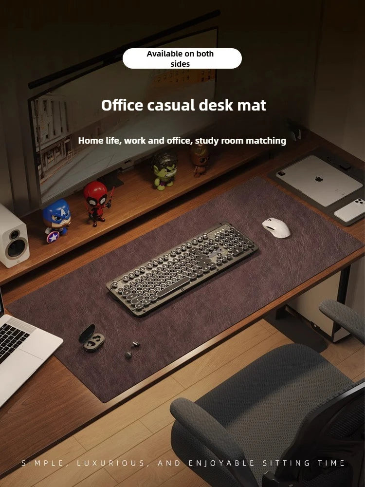 Retro PU Leather Mouse Pad Desk Mat