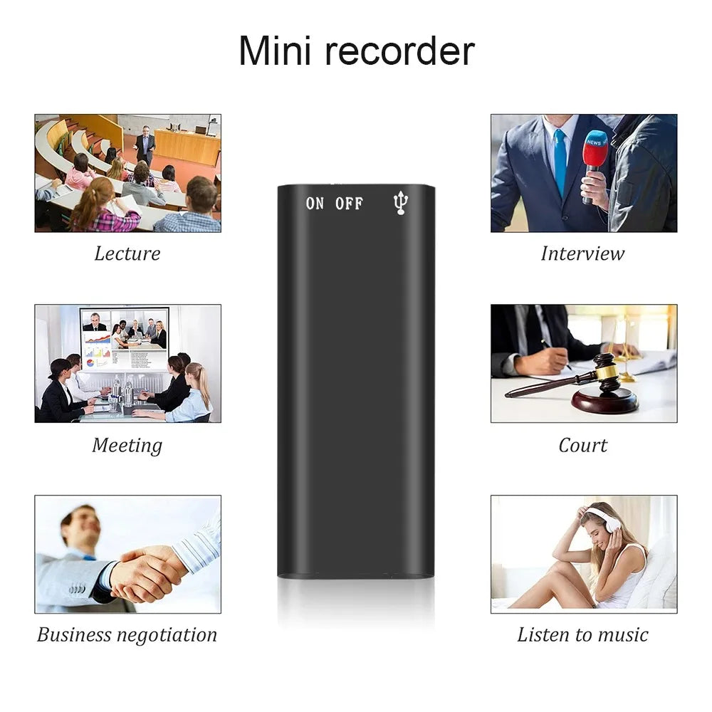 3-in-1 Mini Digital Voice Recorder MP3 Player