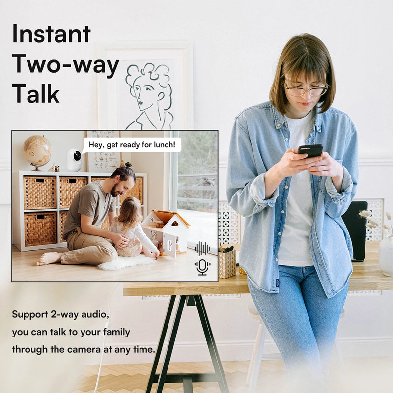 5MP WiFi Indoor Camera with AI Motion Detection & Baby Monitor