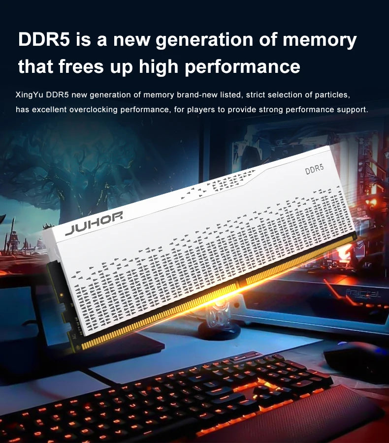 JUHOR DDR5 RAM – 16GB/32GB High-Speed Gaming Memory (5600–7200MHz)