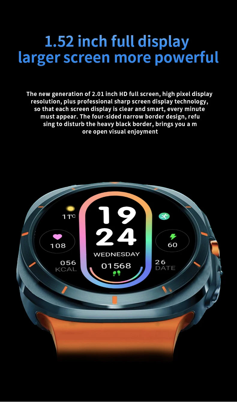 LAXASFIT GT7 Ultra – AMOLED Smartwatch with Bluetooth Calling & Fitness Tracking