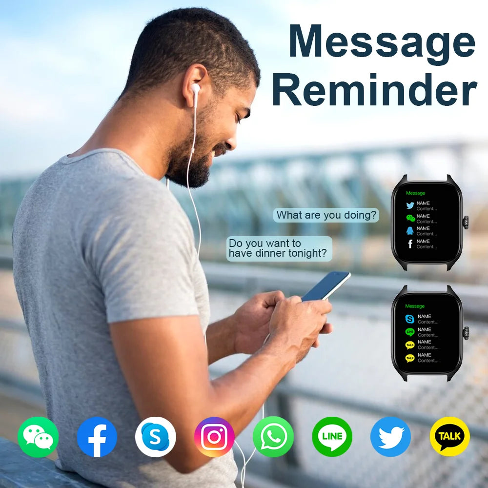 LAXASFIT H9 Smartwatch 2025 – Bluetooth Call & Health Monitor