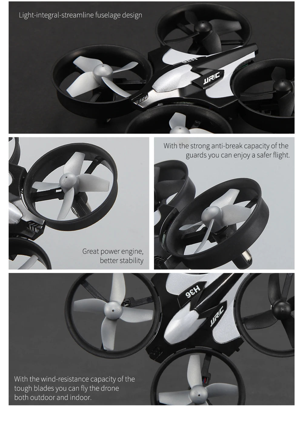 JJRC H36 Mini RC Drone with 6-Axis Gyro & 360° Flip Function