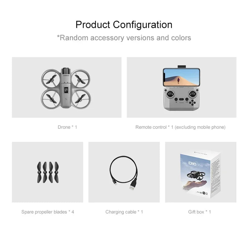 Xiaomi D16 Mini 8K Dual Camera GPS Drone with 180° Adjustable Lens & Obstacle Avoidance