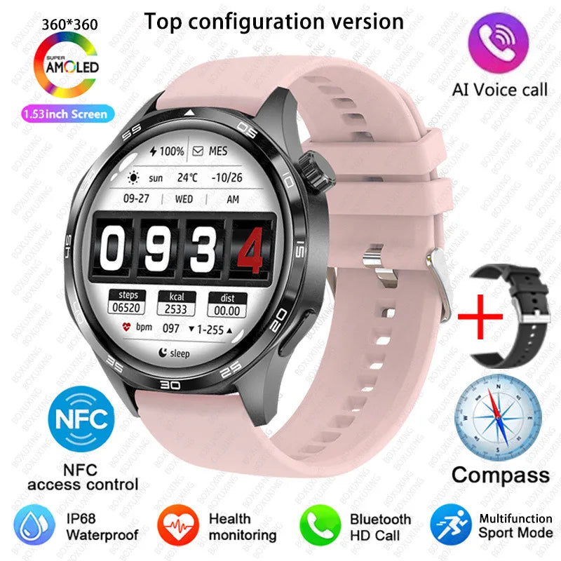 GT5 PRO Smartwatch – AMOLED Display, GPS, NFC & Bluetooth Calling