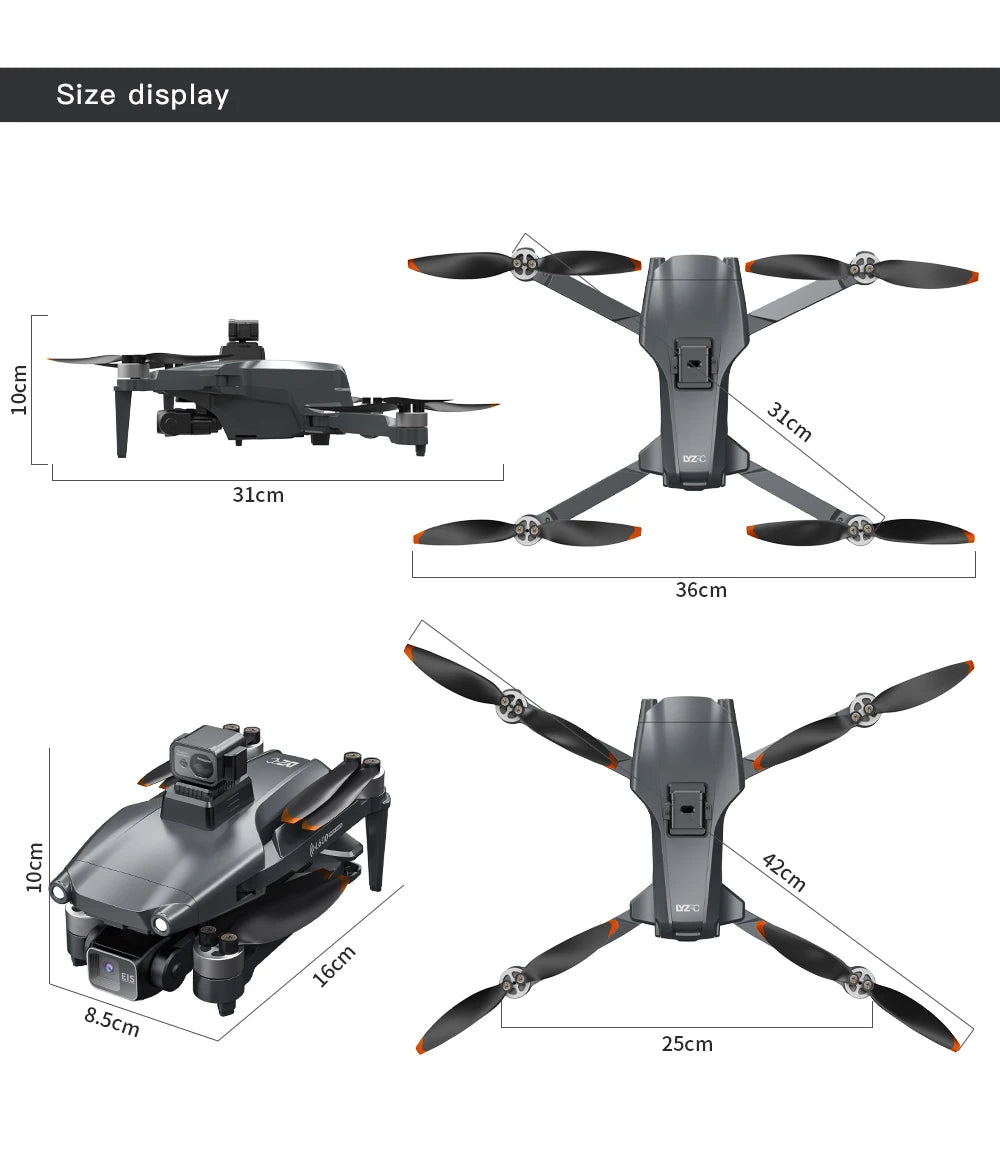 L600 PRO MAX 4K GPS Drone – Dual Camera, 3-Axis Gimbal & 360° Obstacle Avoidance