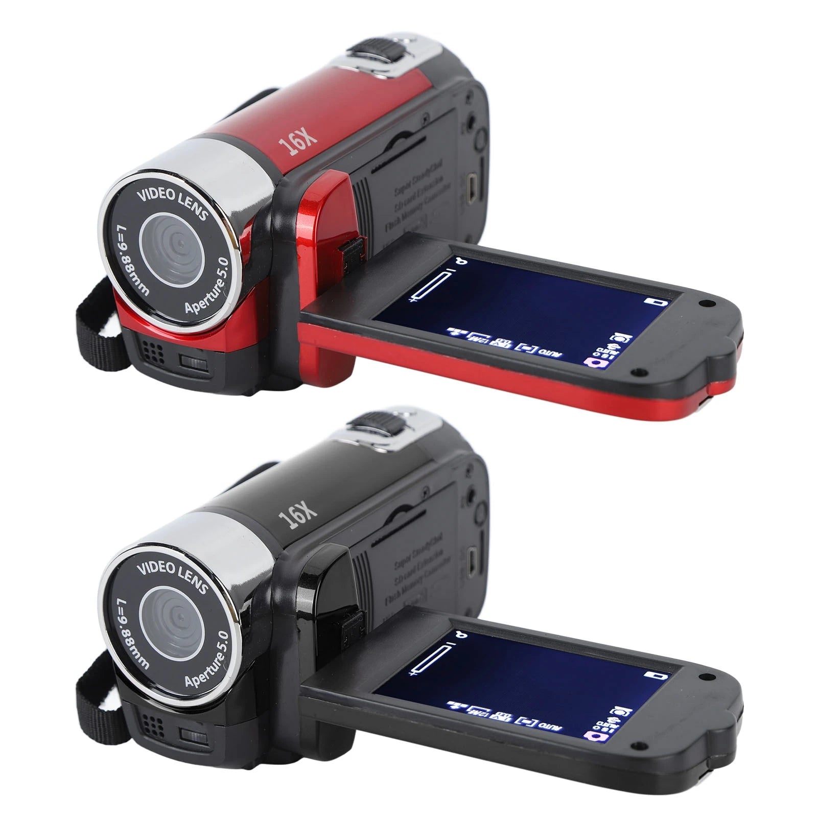4K 48MP Vlogging Camera with 2.7" Rotatable Screen & 16X Zoom