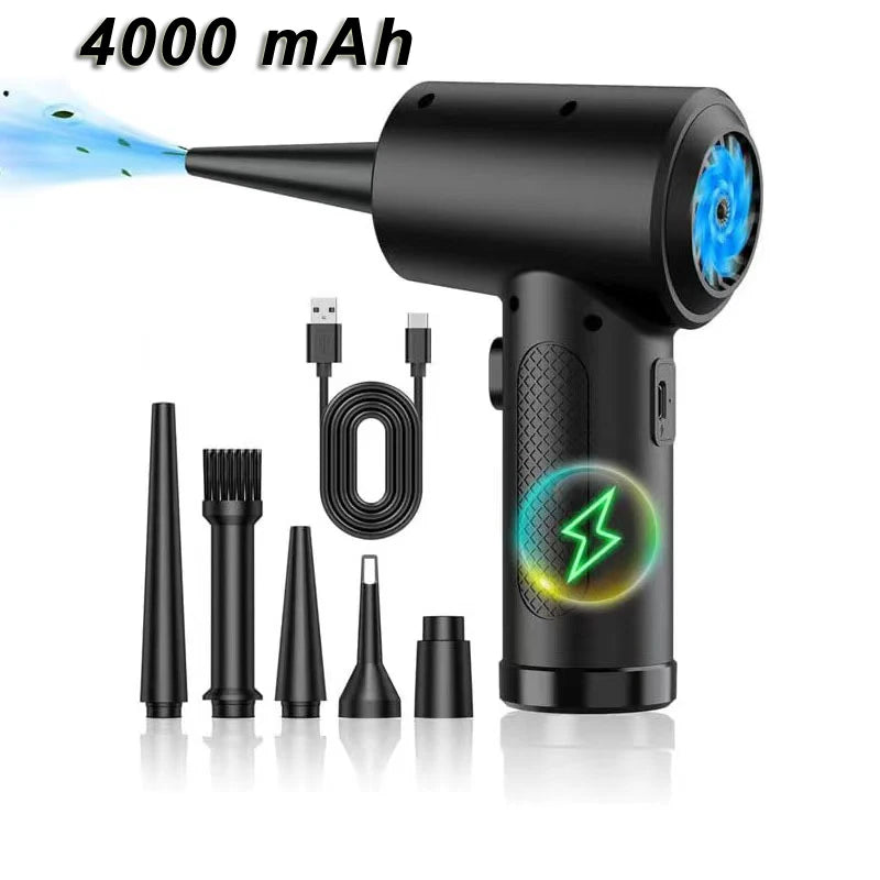 Cordless Air Duster – 51000RPM Compressed Air Blower with LED for PC & Keyboard