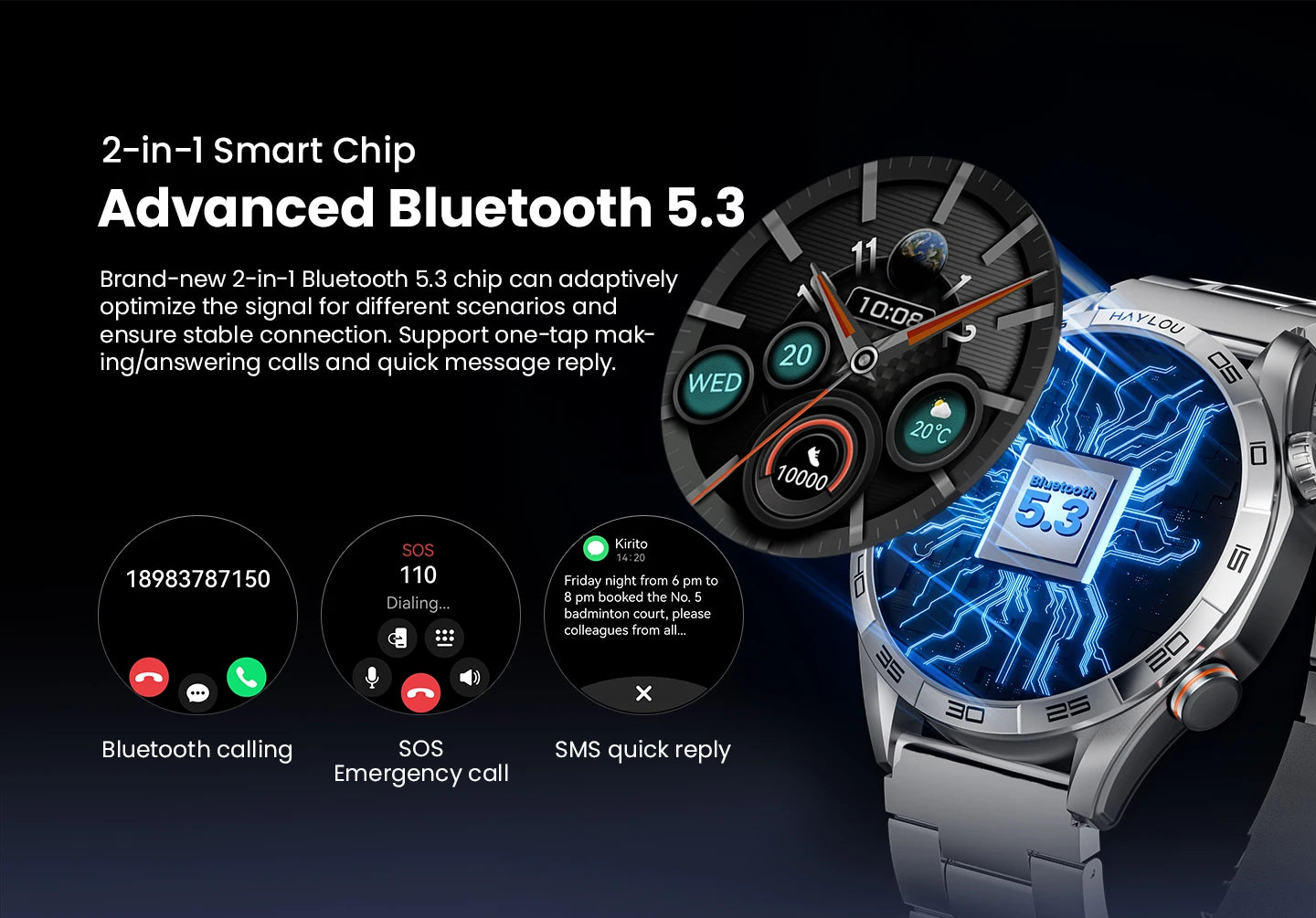 HAYLOU Solar 5 Smartwatch with Voice Calling