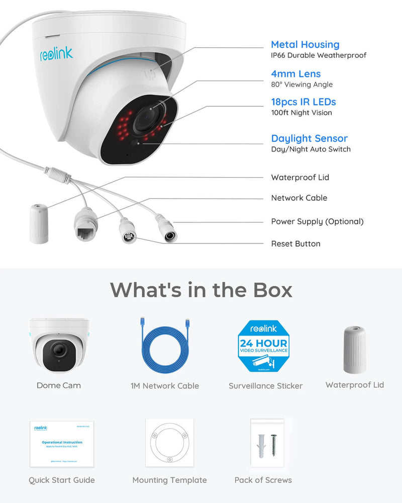 Reolink 5MP PoE Outdoor Security Camera