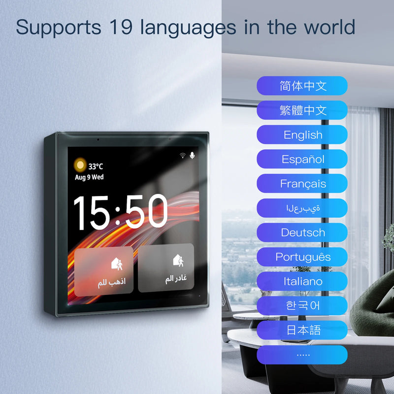 MOES 4" WiFi Touch Panel – Tuya Screen with Alexa & Zigbee Gateway Integration