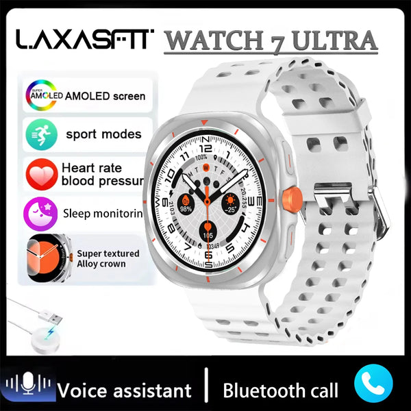 LAXASFIT GT7 Ultra – AMOLED Smartwatch with Bluetooth Calling & Fitness Tracking