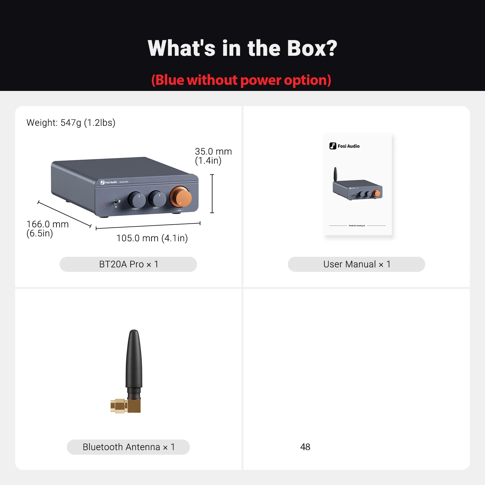 Fosi Audio BT20A Pro Bluetooth HiFi Amplifier