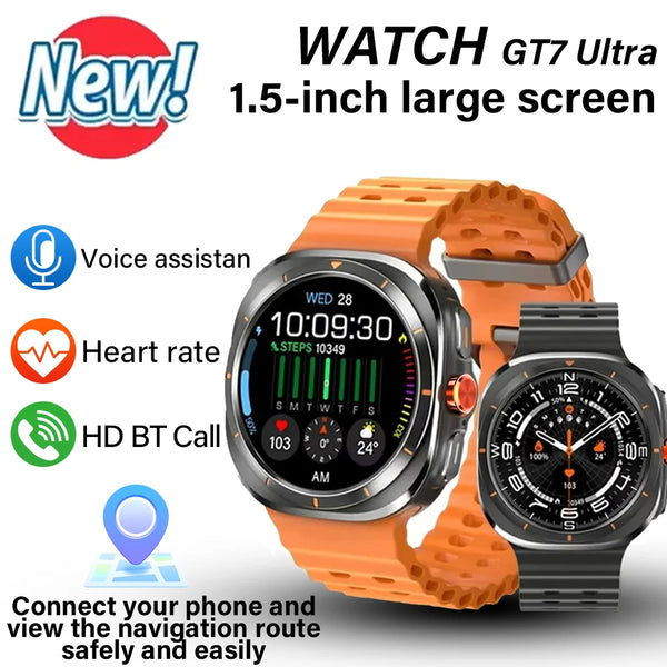 LAXASFIT GT7 Ultra – AMOLED Smartwatch with Bluetooth Calling & Fitness Tracking