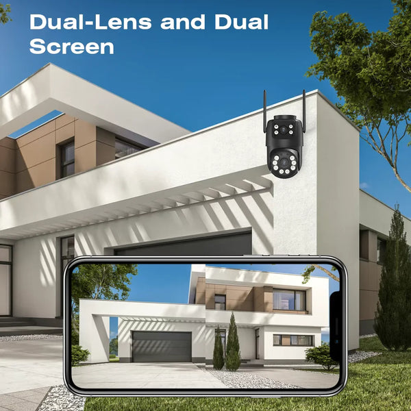 BELIA 4K 8MP WiFi PTZ Security Camera with Dual Lens & AI Human Detection