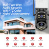 4K 8MP WiFi PTZ Security Camera with Dual Lens & AI Human Detection