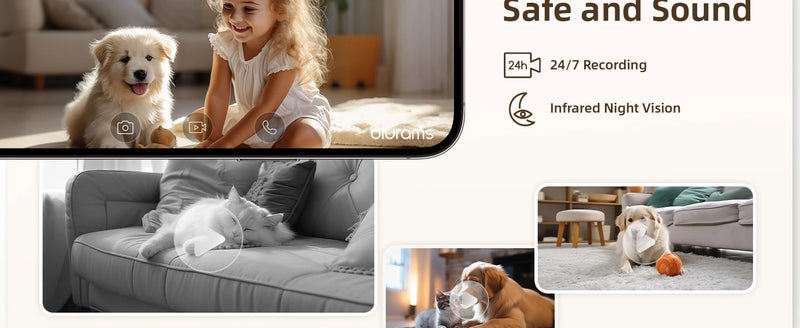 Blurams 2K Indoor WiFi Security Camera – 360° PTZ