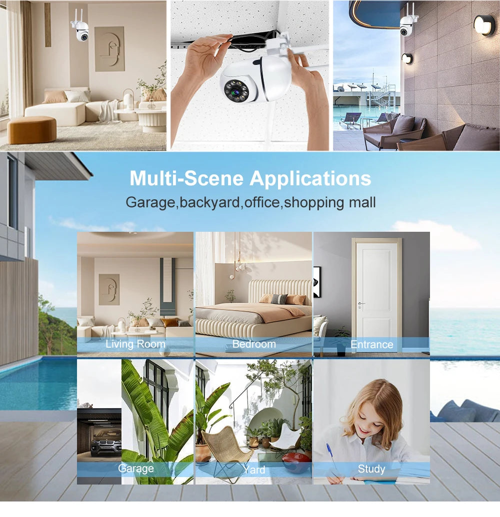 3MP WiFi Outdoor IP Camera with Human Detection & Night Vision