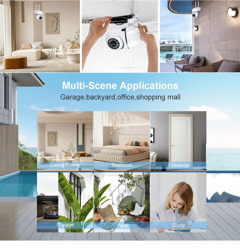 3MP WiFi Outdoor IP Camera with Human Detection & Night Vision