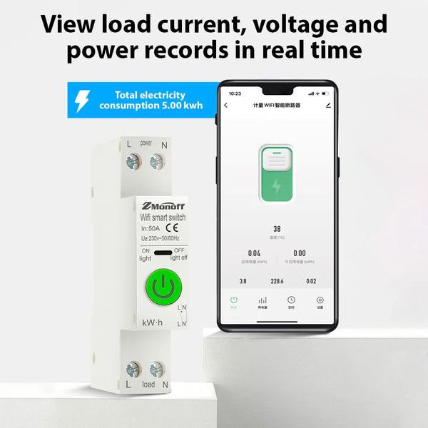 Tuya Smart WiFi Circuit Breaker with Leakage Protection