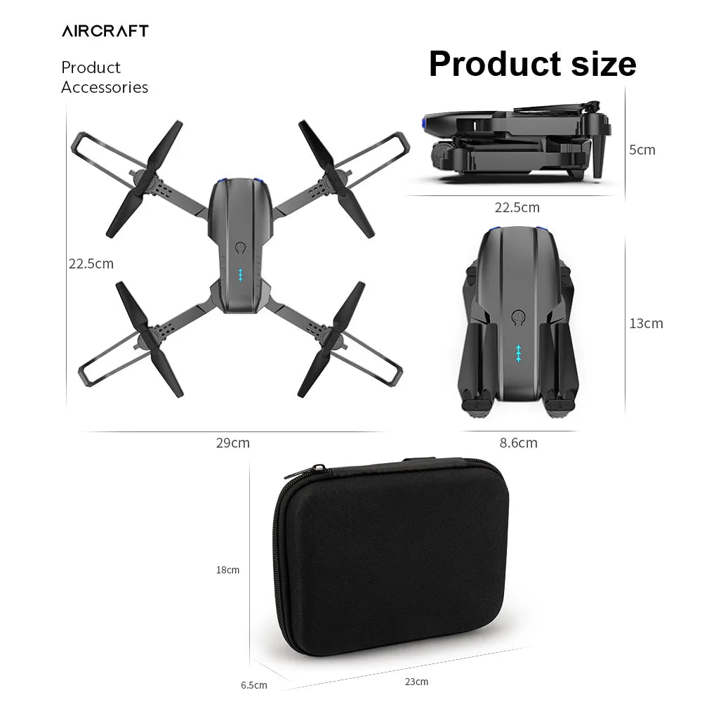 KBDFA E99Pro 8K Dual Camera WiFi FPV Drone with Obstacle Avoidance