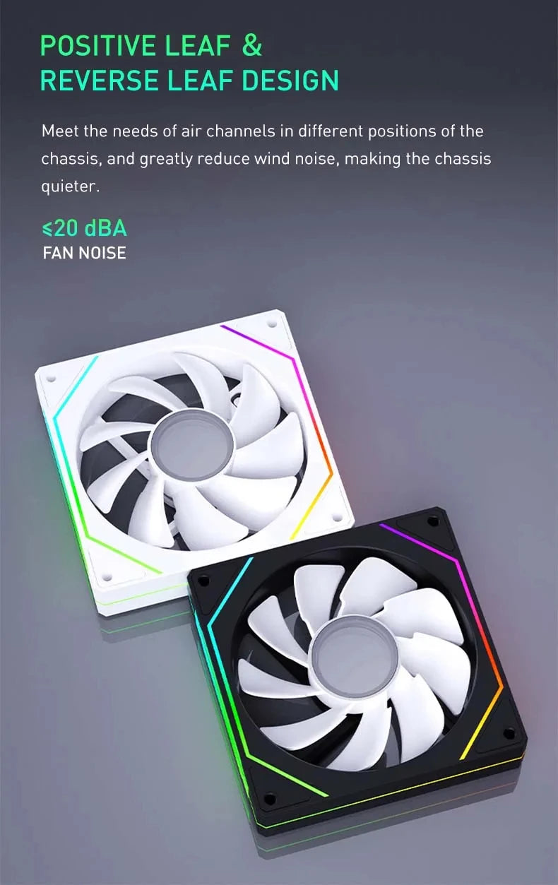 UPSIREN UF-1 PRISM 4 PRO 12cm ARGB Cooling Fan