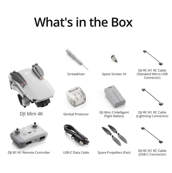 DJI Mini 4K Drone – Compact 4K/30fps HDR Camera with FHD Video Transmission