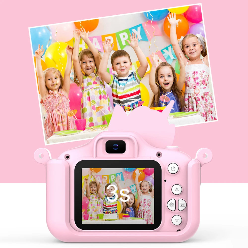 Kids Digital Camera – 1080P HD Video, 2" Screen, Music & Games – Gift for Girls & Boys