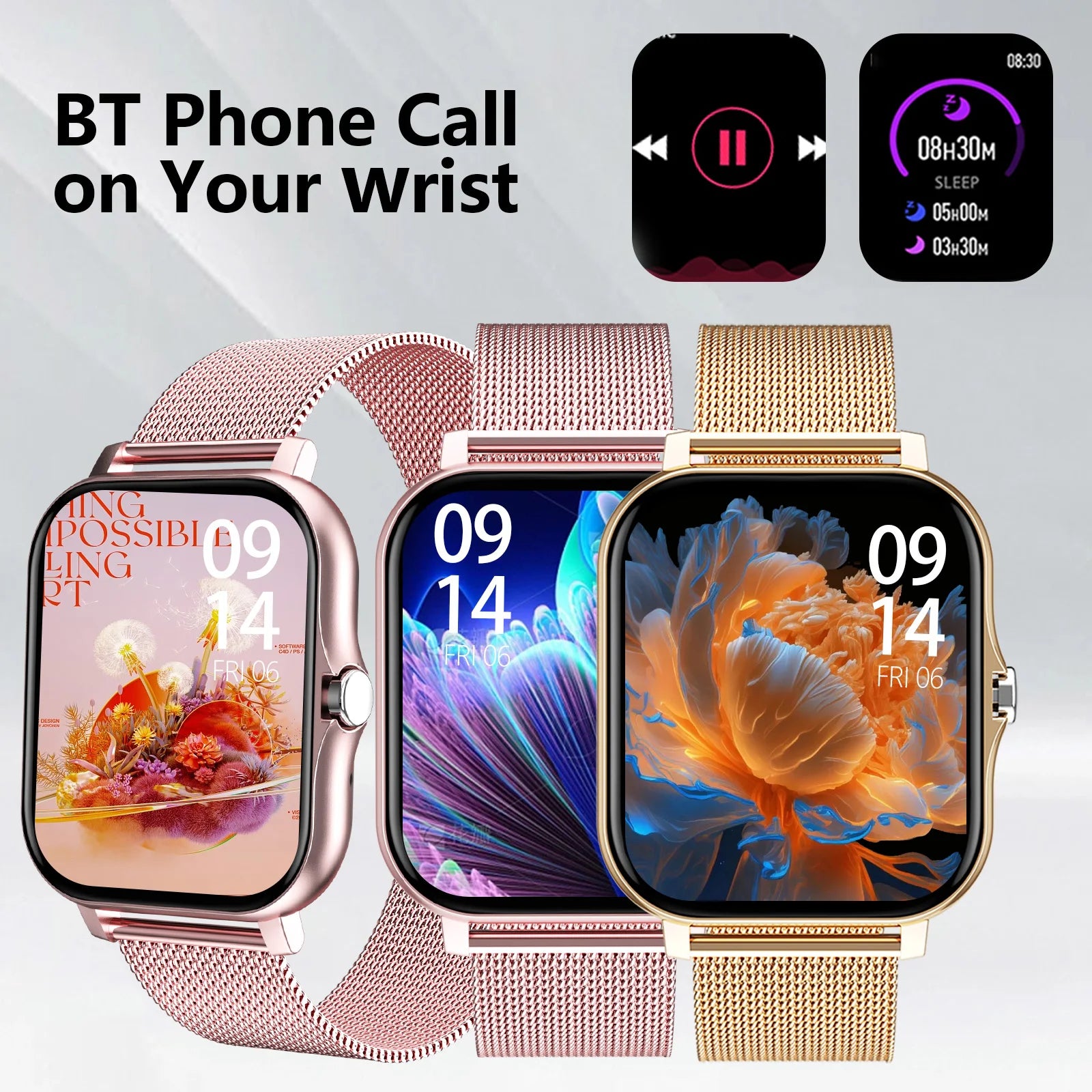 Smart Watch with Wireless Calling & Fitness Tracking