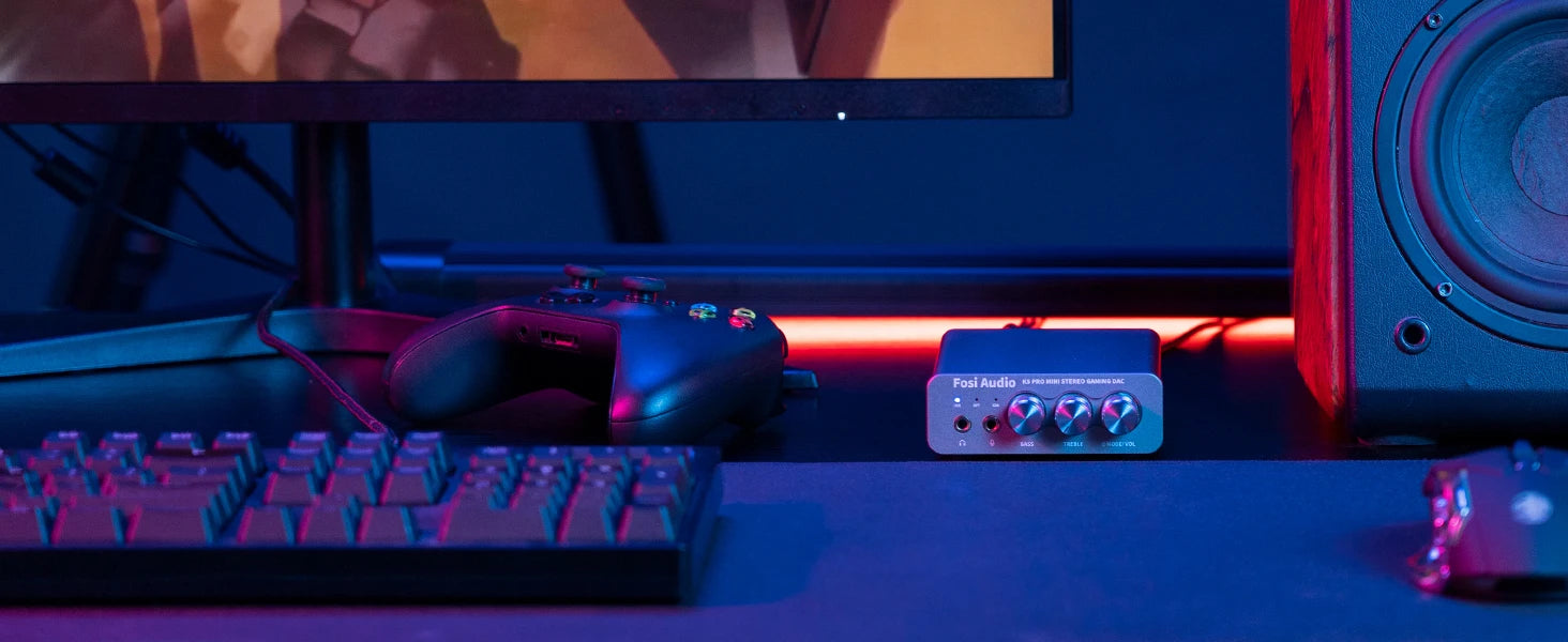 Fosi Audio K5 PRO USB Gaming DAC & Headphone Amp