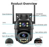 4K 8MP WiFi PTZ Security Camera with Dual Lens & AI Human Detection