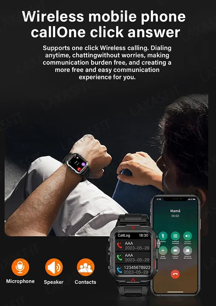 2024 LED Men’s Smartwatch – Bluetooth Call & Health Tracker