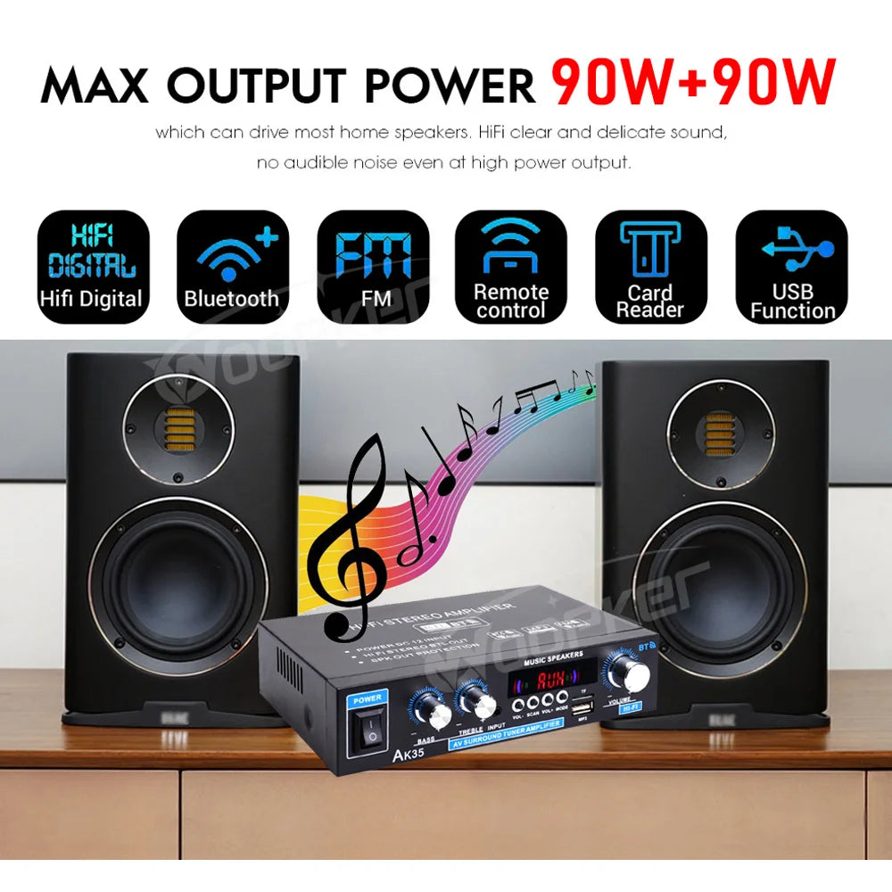 Woopker AK Series Bluetooth Digital Amplifier (AK35/45/45 Pro/55)