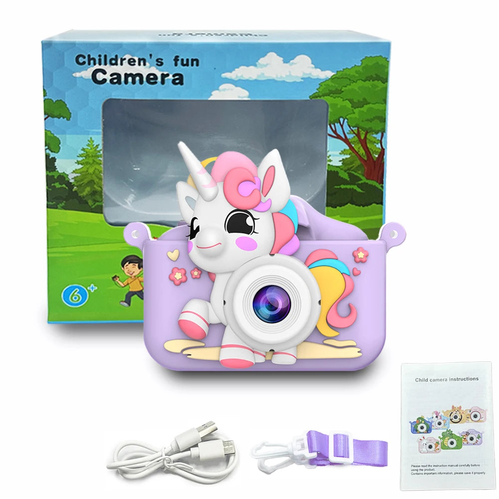 Kids Digital Camera – 1080P HD Video, 2" Screen, Music & Games – Gift for Girls & Boys