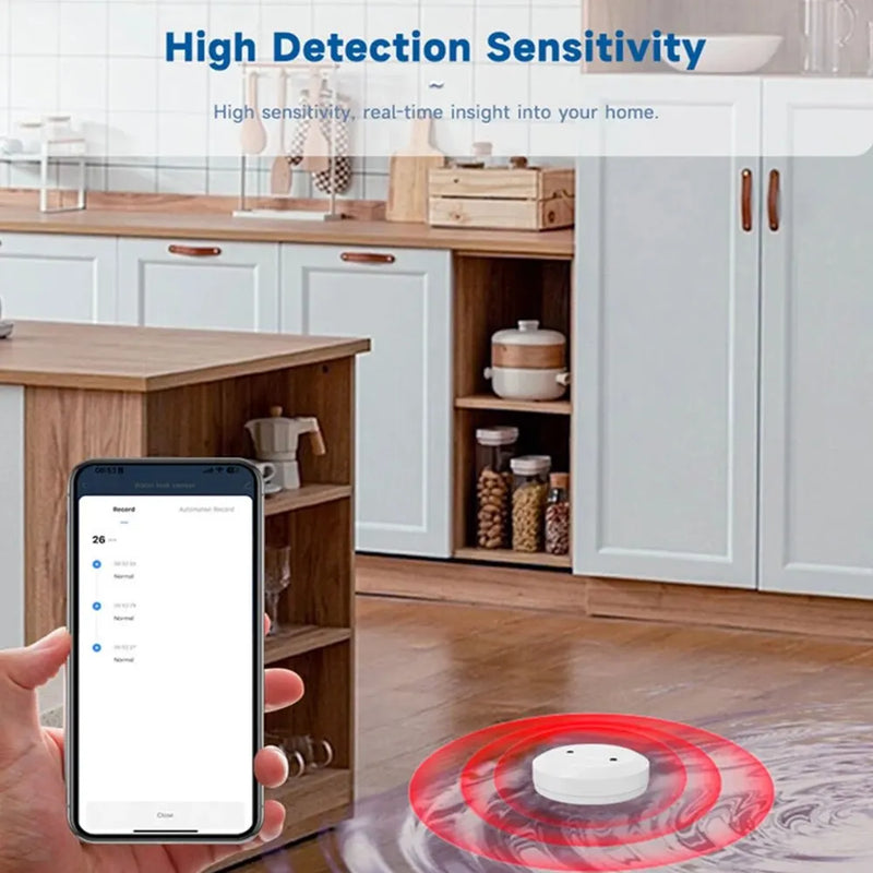 Tuya ZigBee Smart Water Leak Sensor with Alarm & App Control